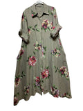 LONG LINEN DRESS WITH POCKETS