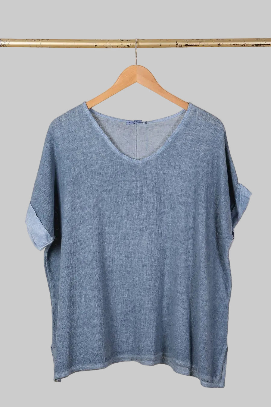 Linen/Cotton Blend T-Shirt